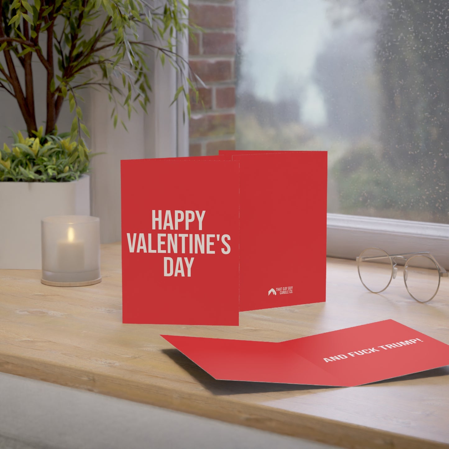 HAPPY VALENTINE'S DAY AND FUCK TRUMP GREETING CARD