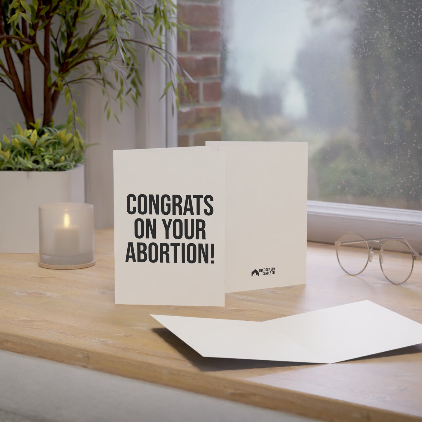 CONGRATS ON YOUR ABORTION GREETING CARD