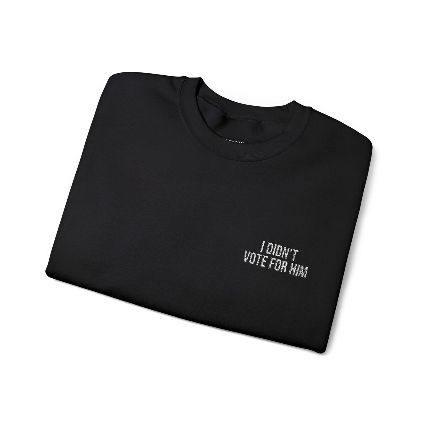 ALL-GENDER EMBROIDERED I DIDN'T VOTE FOR HIM SWEATSHIRT