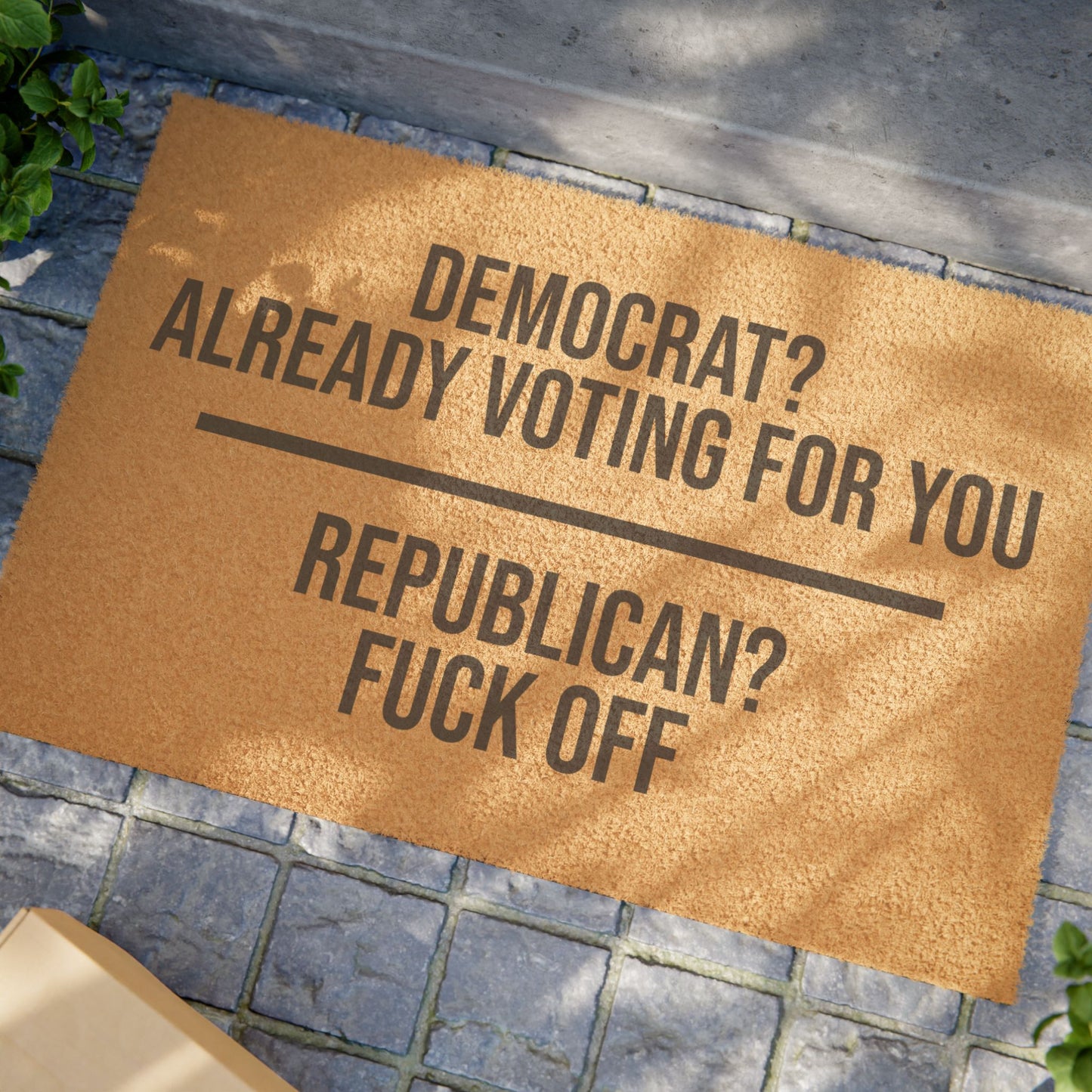 DEMOCRAT ALREADY VOTING FOR YOU DOORMAT