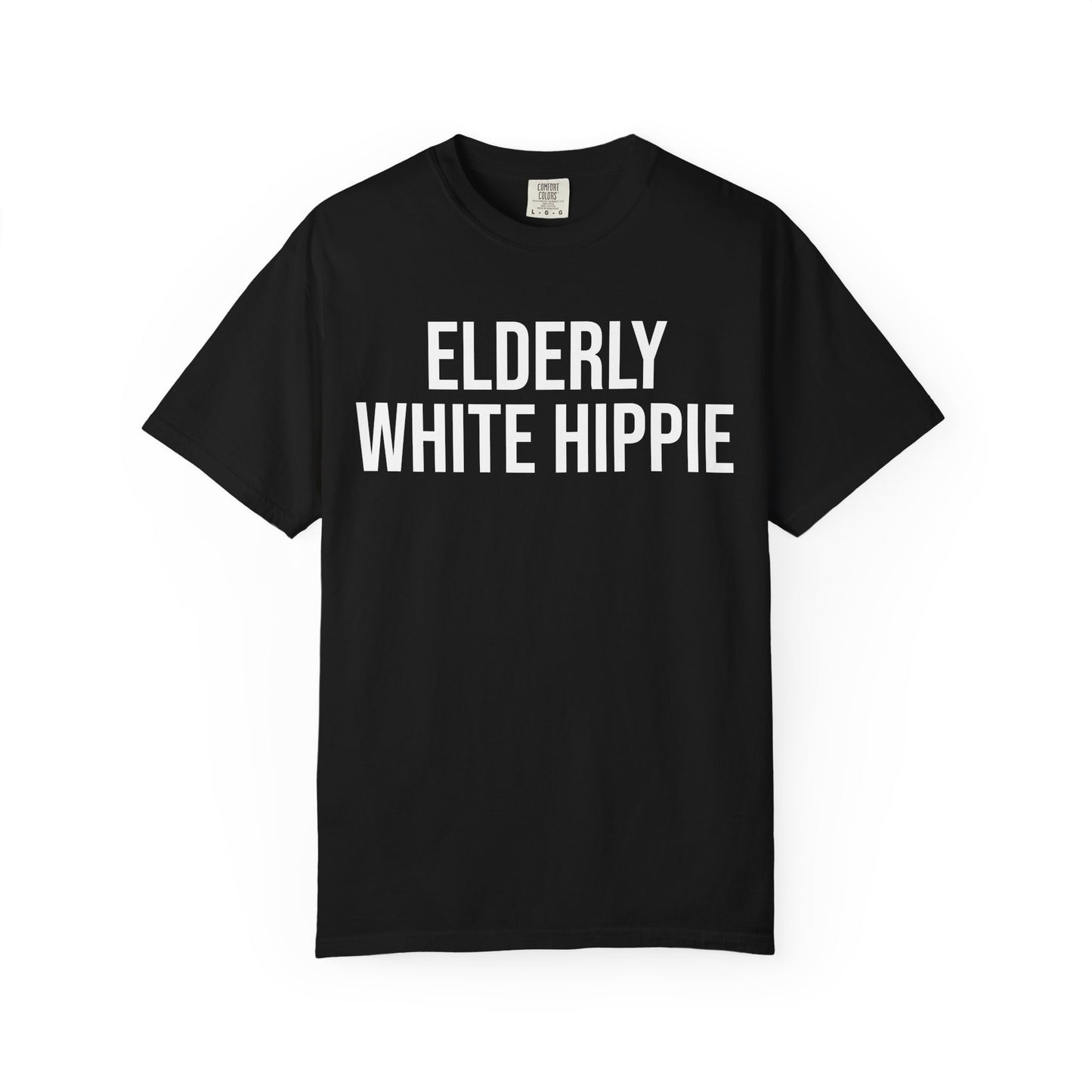 ELDERLY WHITE HIPPIE ALL-GENDER TEE