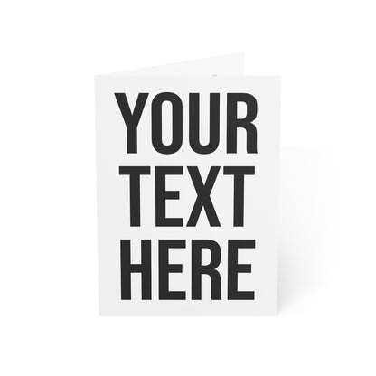 PERSONALIZED TEXT GREETING CARD BLACK + WHITE