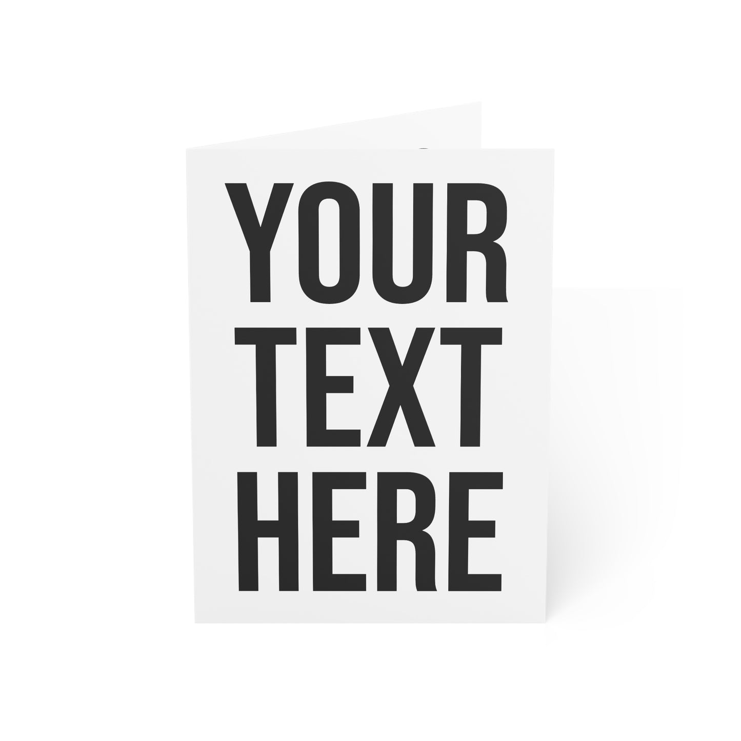 PERSONALIZED TEXT GREETING CARD BLACK + WHITE