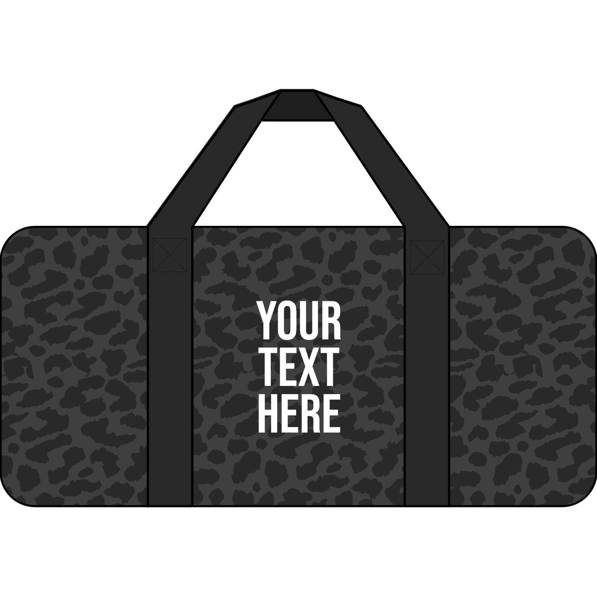 PERSONALIZED TEXT EMROIDERED TRIPPER DUFFEL BAG