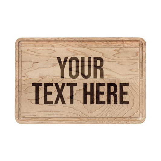 PERSONALIZED TEXT ENGRAVED WOODEN CUTTING BOARD