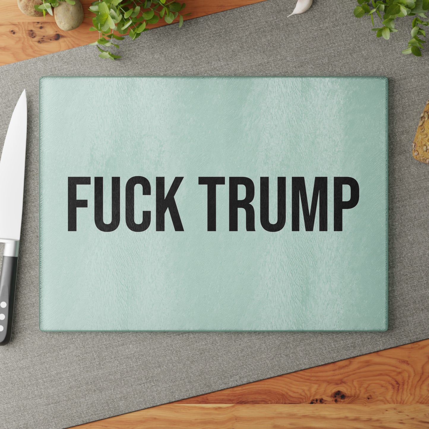 FUCK TRUMP GLASS CUTTING BOARD