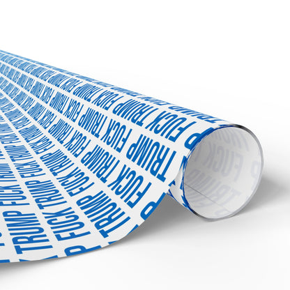 FUCK TRUMP WRAPPING PAPER BLUE