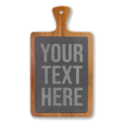 PERSONALIZED TEXT ENGRAVED CHARCUTERIE BOARD
