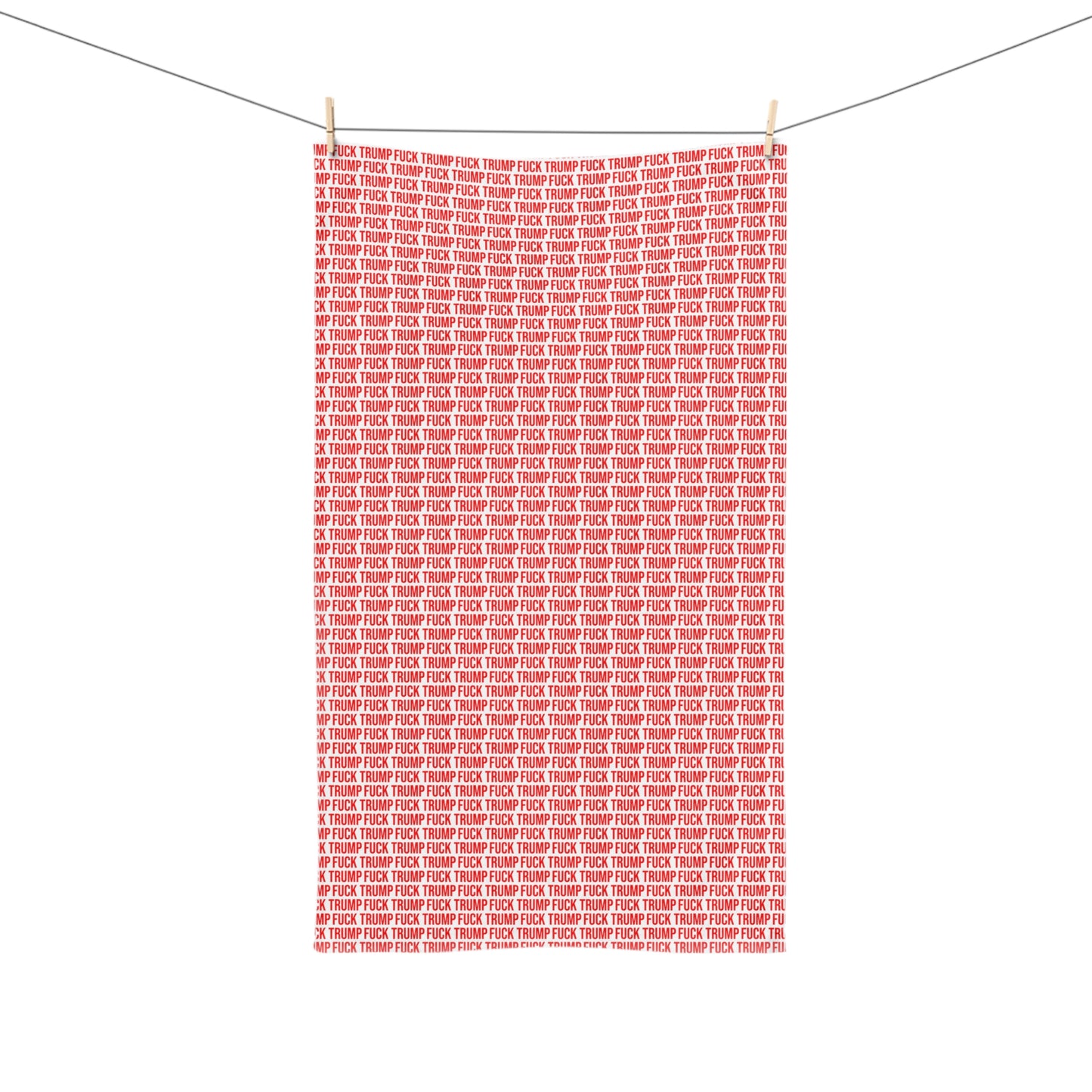 FUCK TRUMP HAND TOWEL RED