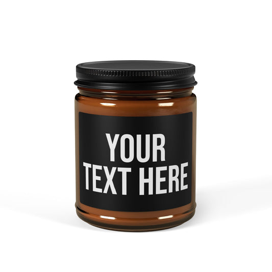 PERSONALIZED TEXT LABEL AMBER BLACK + WHITE