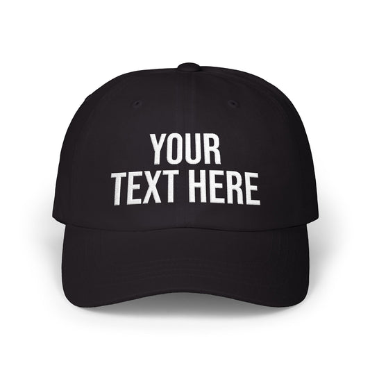 PERSONALIZED TEXT EMBROIDERED CAP