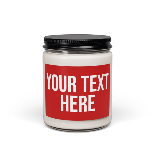 PERSONALIZED TEXT LABEL RED + WHITE