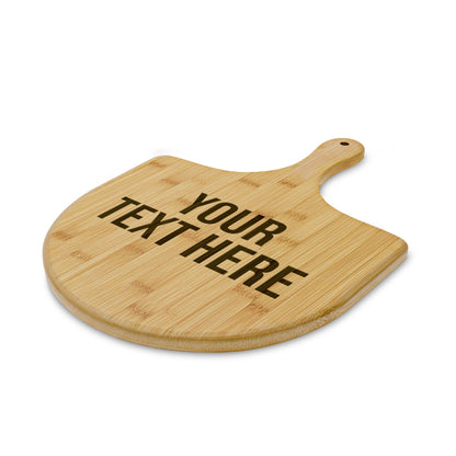 PERSONALIZED TEXT ENGRAVED BAMBOO PIZZA BOARD
