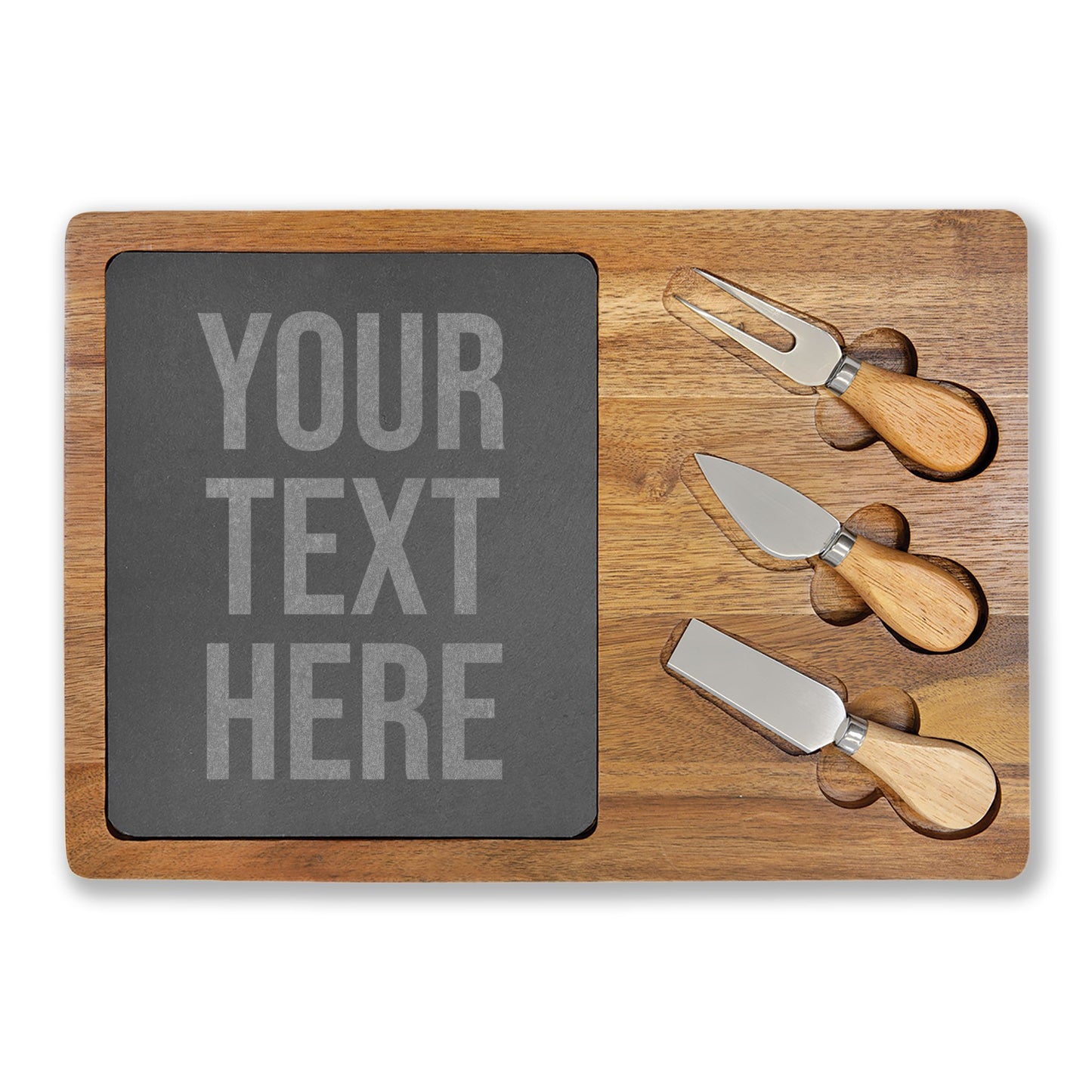 PERSONALIZED TEXT ENGRAVED CHARCUTERIE BOARD