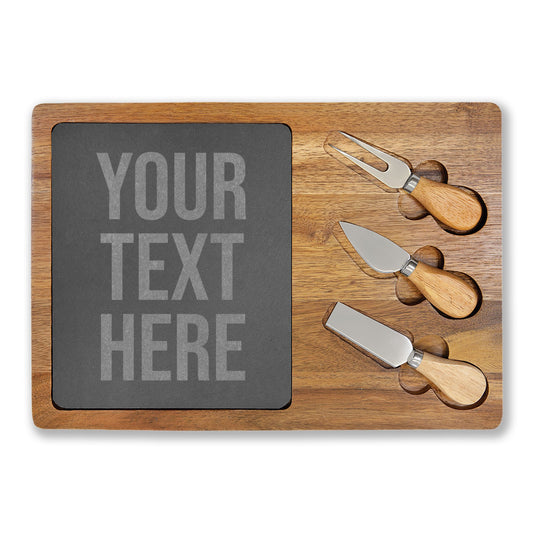 PERSONALIZED TEXT ENGRAVED CHARCUTERIE BOARD