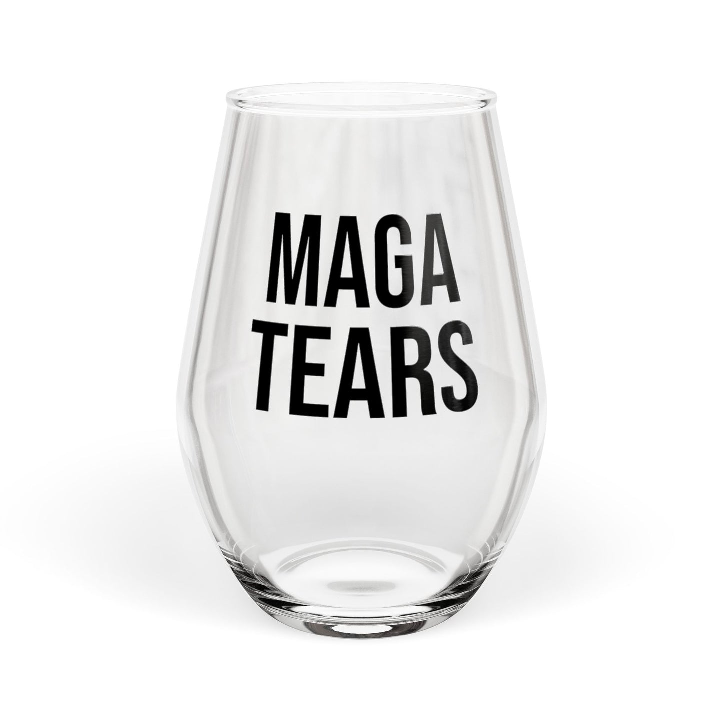MAGA TEARS STEMLESS WINE GLASS