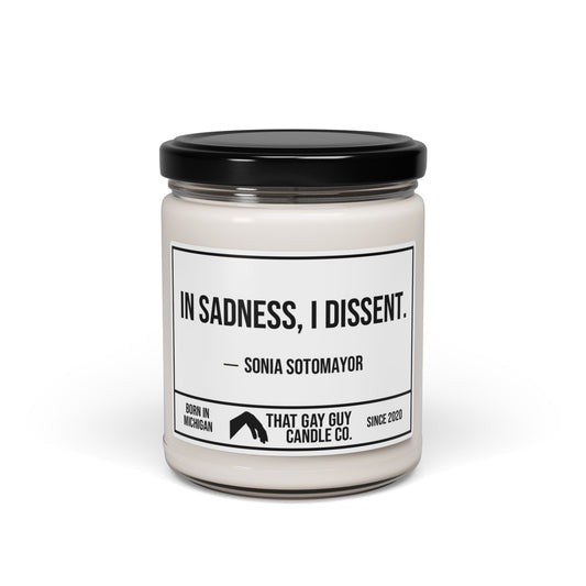 IN SADNESS I DISSENT