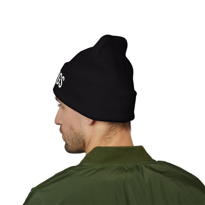 NO KINGS EMBROIDERED CUFFED BEANIE