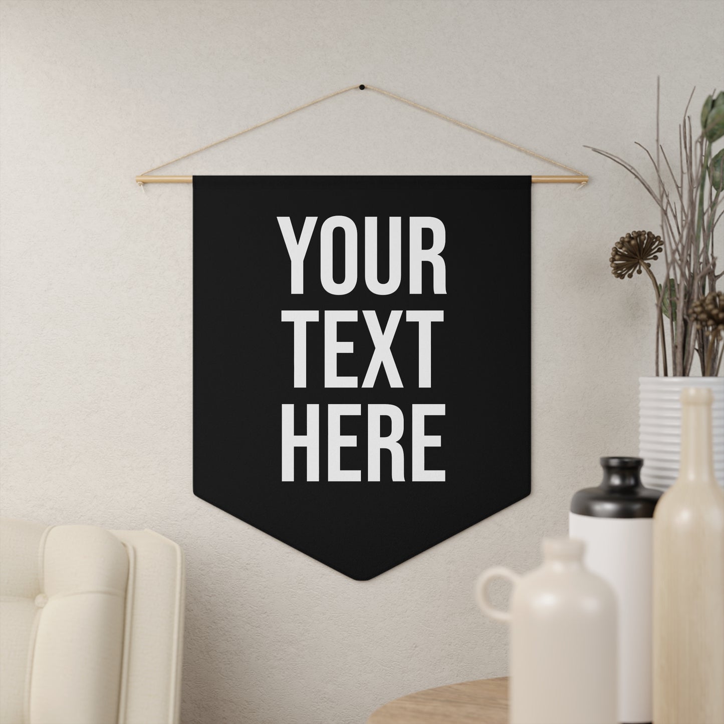 PERSONALIZED TEXT PENNANT BANNER