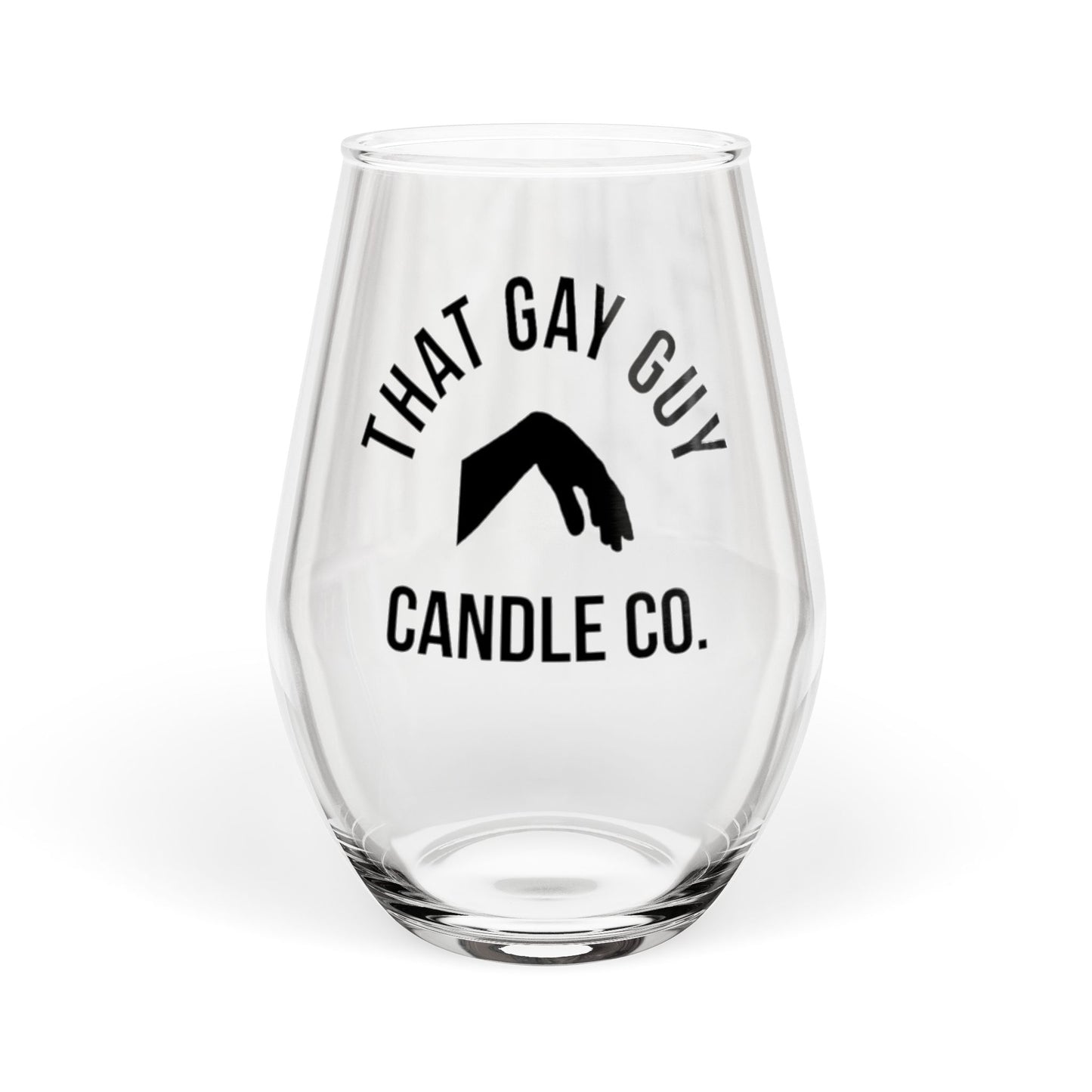 LOGO STEMLESS WINE GLASS