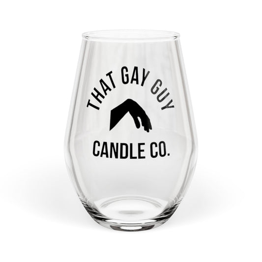LOGO STEMLESS WINE GLASS