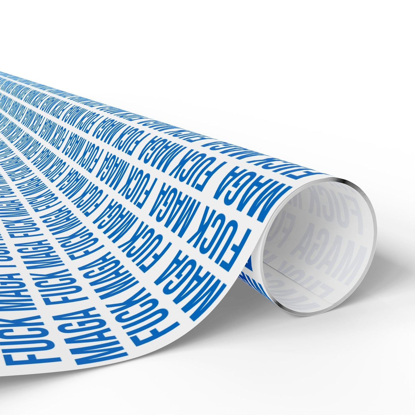 FUCK MAGA WRAPPING PAPER BLUE