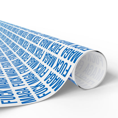 FUCK MAGA WRAPPING PAPER BLUE
