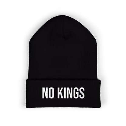 NO KINGS EMBROIDERED CUFFED BEANIE