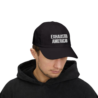 EXHAUSTED AMERICAN EMBROIDERED CAP