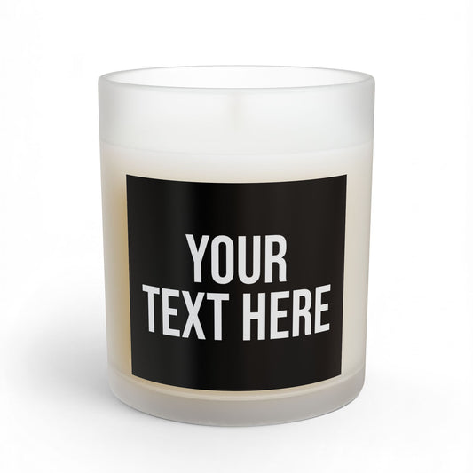 PERSONALIZED TEXT LABEL LIDLESS BLACK + WHITE