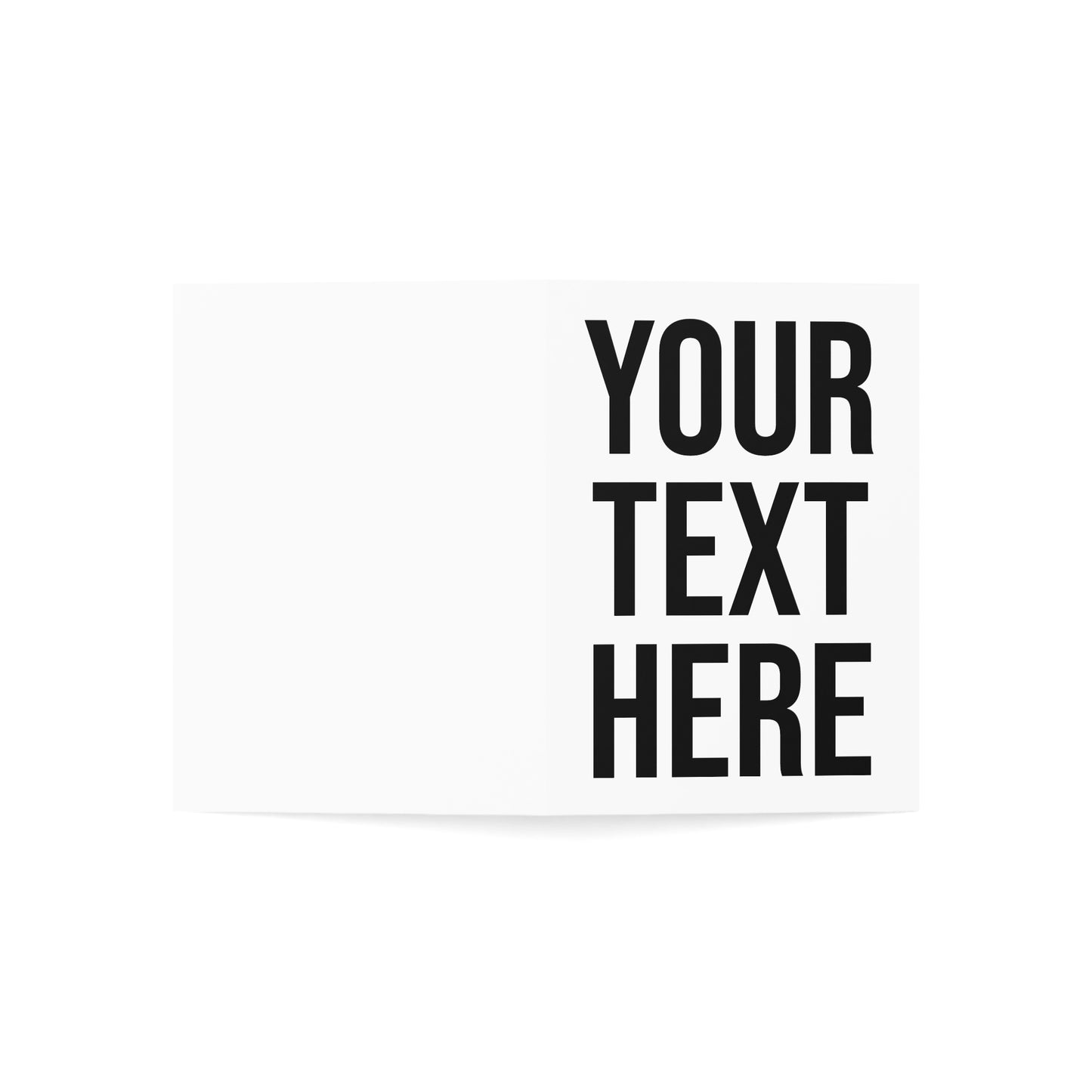PERSONALIZED TEXT GREETING CARD BLACK + WHITE
