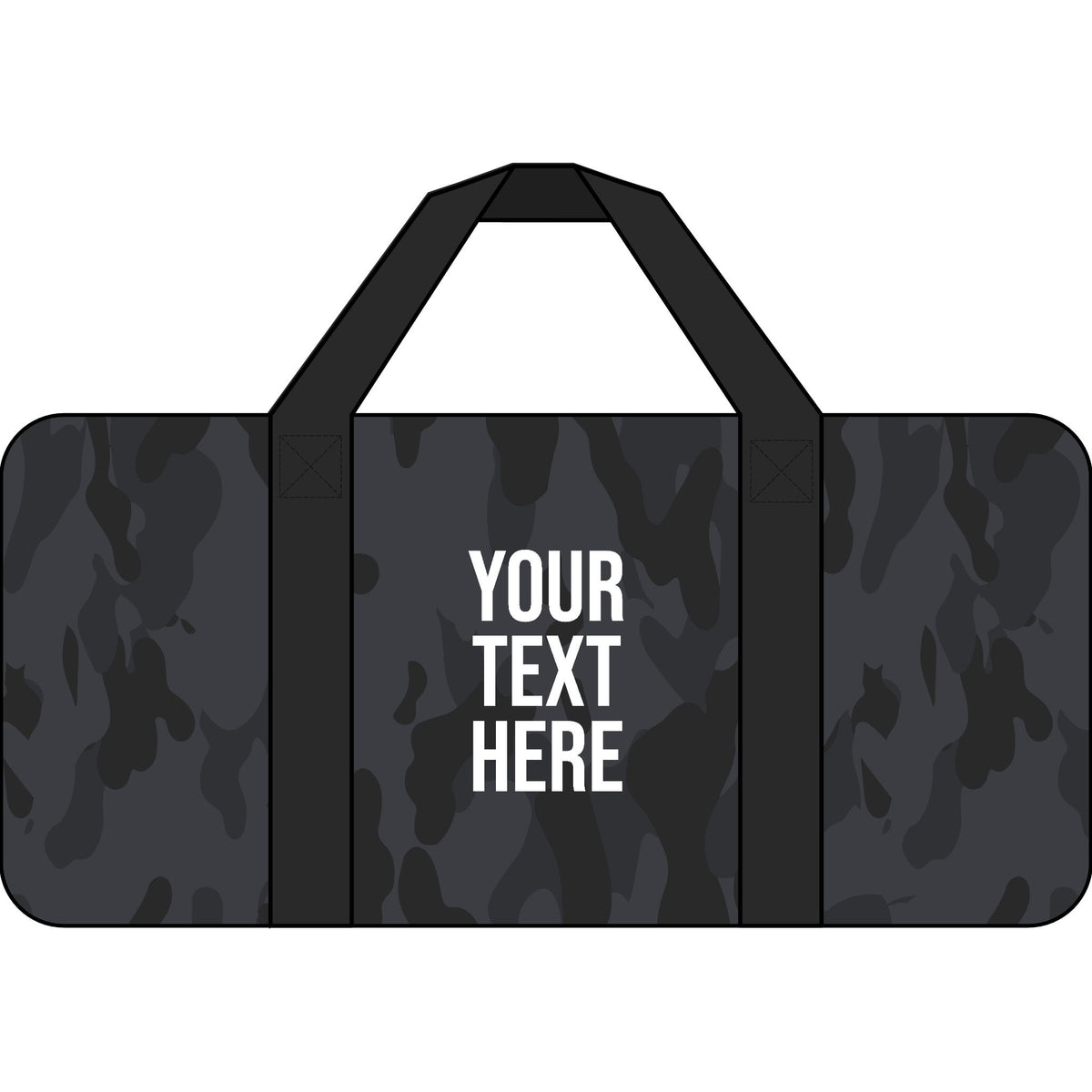 PERSONALIZED TEXT EMROIDERED TRIPPER DUFFEL BAG