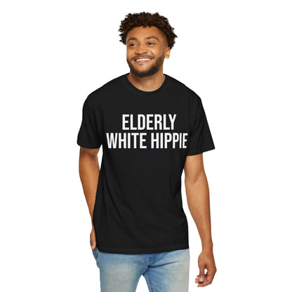 ELDERLY WHITE HIPPIE ALL-GENDER TEE