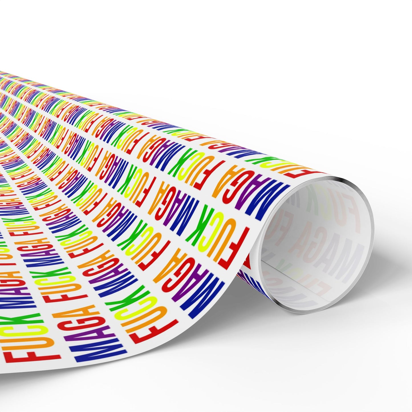 FUCK MAGA WRAPPING PAPER RAINBOW