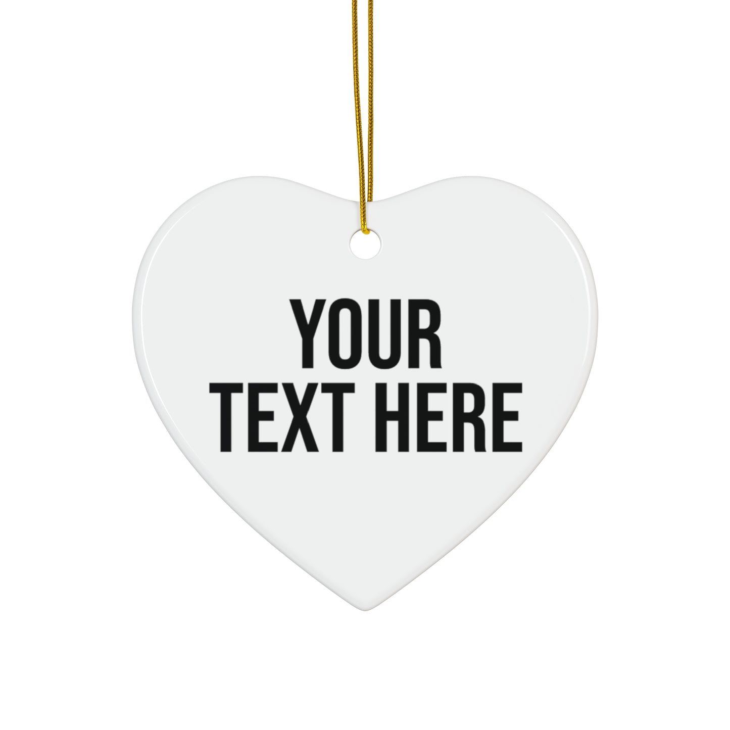 PERSONALIZED TEXT CERAMIC ORNAMENT - 4 SHAPES