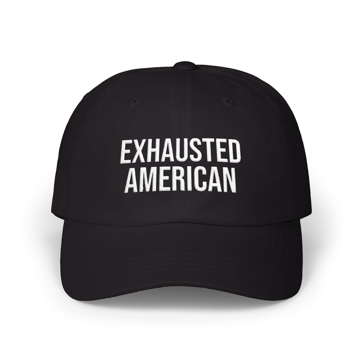 EXHAUSTED AMERICAN EMBROIDERED CAP