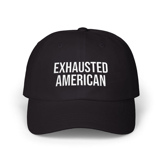 EXHAUSTED AMERICAN EMBROIDERED CAP