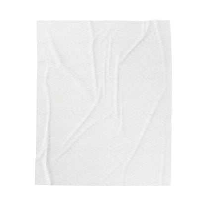 PERSONALIZED TEXT VELVETEEN PLUSH BLANKET BLACK + WHITE